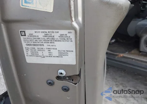 2002 Chevrolet Trailblazer Ls from USA, damaged, VIN 1GNDS13S822218376